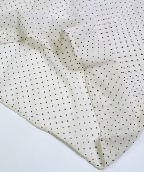 shopnikoniko（ショップニコニコ）の「キャミワンピース チュニック丈 ドット柄 シアードットチュニック（チュニック・レディース・ホワイト・フリー）」の16枚目の写真