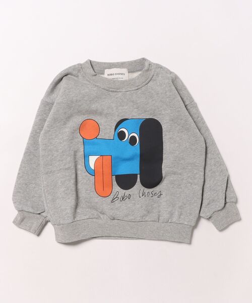 BOBO CHOSES(ボボショーズ)の「Doggy Mate sweatshirt(スウェット・キッズ・ヘザーグレー・18MONTH/24MONTH/3MONTH/9MONTH)」の5枚目の写真