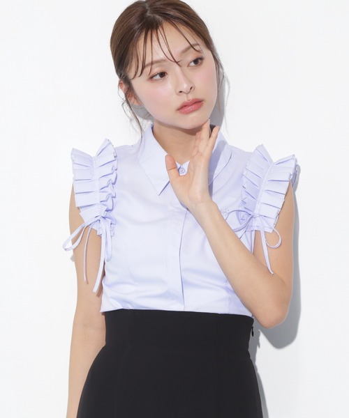 「JILL by JILL STUART」 半袖ブラウス FREE ブルー レディース JILL by STUART 「JILL STUART」 半袖Tシャツ FREE ブルー