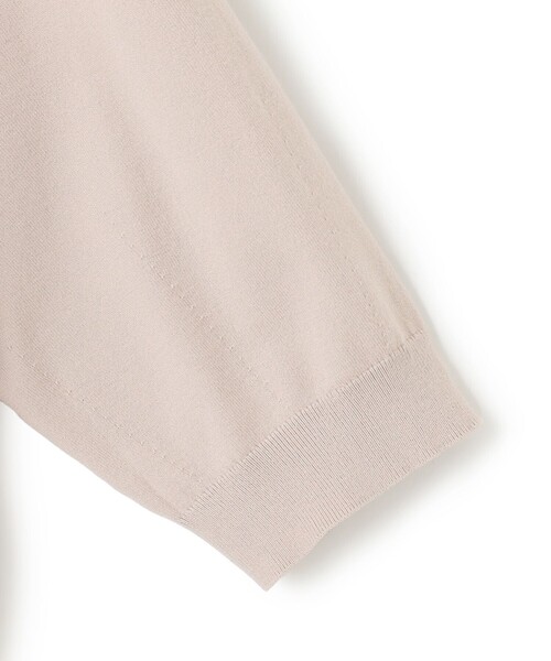 洗える/吊り干しOK】ヴィスコースストレッチ ポロニット カーディガン