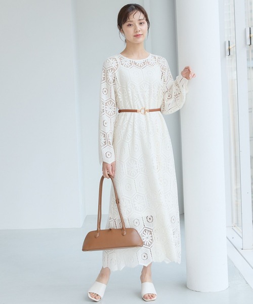 Andemiu（アンデミュウ）の「クロシェレースワンピース577770（ワンピース・レディース・ブラック/オフホワイト/レッド・FREE）」の2枚目の写真