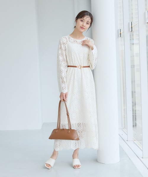 Andemiu（アンデミュウ）の「クロシェレースワンピース577770（ワンピース・レディース・ブラック/オフホワイト/レッド・FREE）」の4枚目の写真