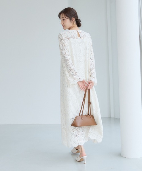 Andemiu（アンデミュウ）の「クロシェレースワンピース577770（ワンピース・レディース・ブラック/オフホワイト/レッド・FREE）」の9枚目の写真