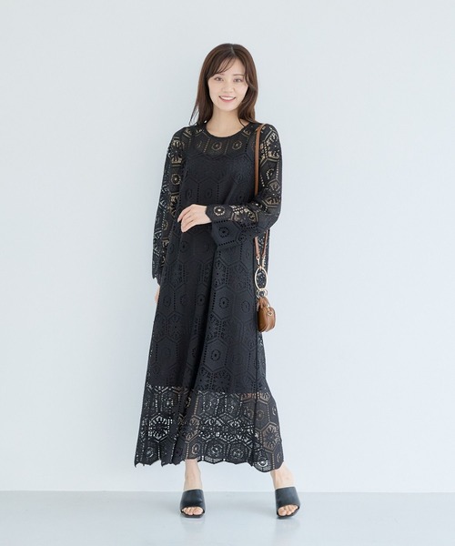 Andemiu（アンデミュウ）の「クロシェレースワンピース577770（ワンピース・レディース・ブラック/オフホワイト/レッド・FREE）」の14枚目の写真