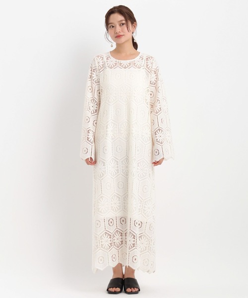 Andemiu（アンデミュウ）の「クロシェレースワンピース577770（ワンピース・レディース・ブラック/オフホワイト/レッド・FREE）」の18枚目の写真