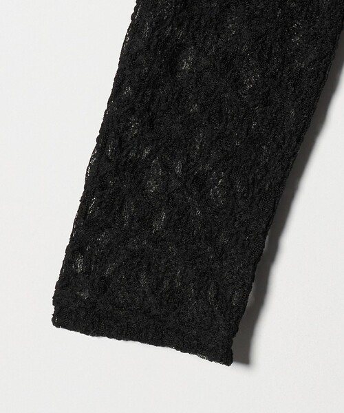 6（ロク）の「＜6(ROKU)＞レースチュール シャツ（カーディガン/ボレロ・レディース・ブラック・FREE）」の7枚目の写真