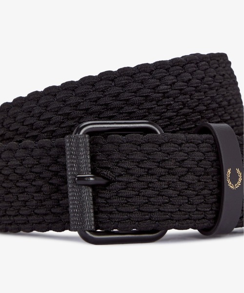 FRED PERRY(フレッドペリー)の「【先行予約受付中】Woven Elastic Belt/ウーブンベルト(ベルト・メンズ・ブラック/グリーン・L)」の3枚目の写真