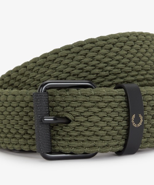 FRED PERRY(フレッドペリー)の「【先行予約受付中】Woven Elastic Belt/ウーブンベルト(ベルト・メンズ・ブラック/グリーン・L)」の5枚目の写真