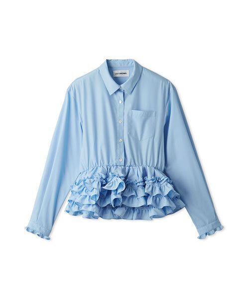 Lily Brown ホイップフリルヘムブラウス