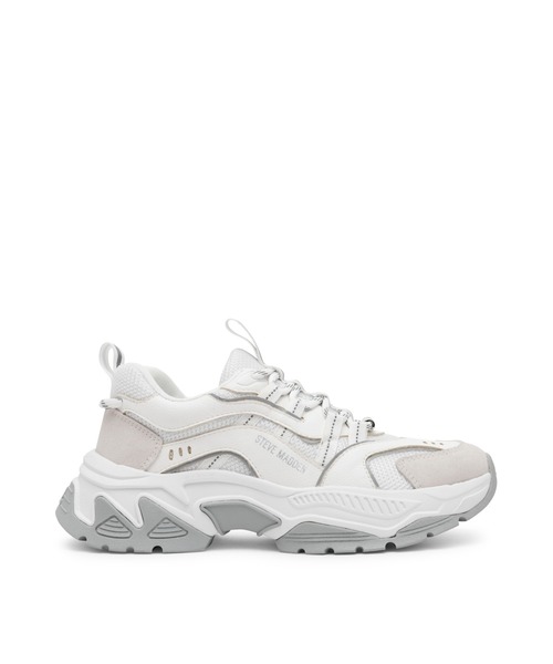 STEVE MADDEN（スティーブマデン）の「グラフィカルソールスニーカー/S.MADDEN ANIMATES-VA（スニーカー・レディース・ホワイト×グレー・22.5cm/23.0cm/23.5cm/23.5-24/24.0cm/24.5cm/25.0cm）」の4枚目の写真