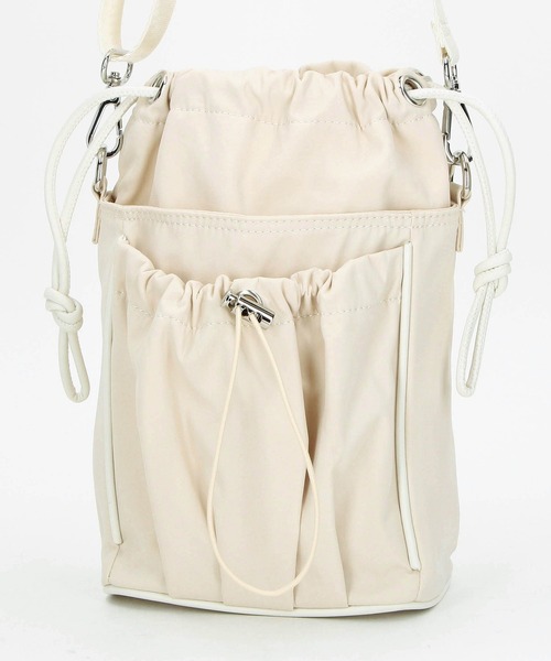 NICOLE white（ニコルホワイト）の「巾着ショルダーBAG（ショルダーバッグ・レディース・ブラック/グレー/アイボリー・FREE）」の14枚目の写真