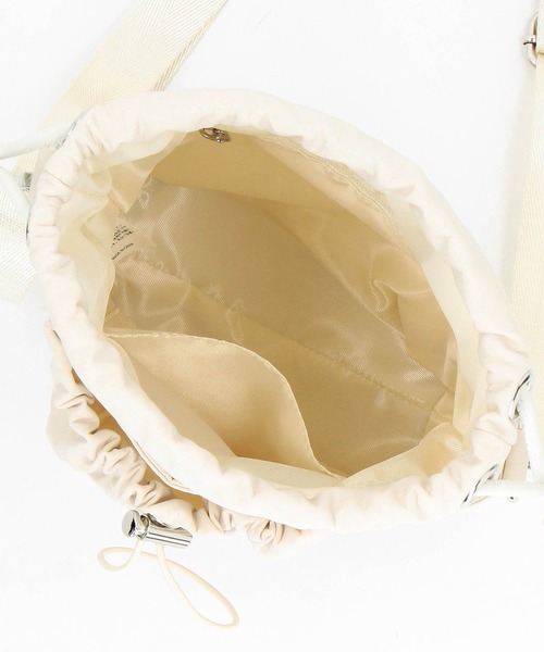 NICOLE white（ニコルホワイト）の「巾着ショルダーBAG（ショルダーバッグ・レディース・ブラック/グレー/アイボリー・FREE）」の19枚目の写真