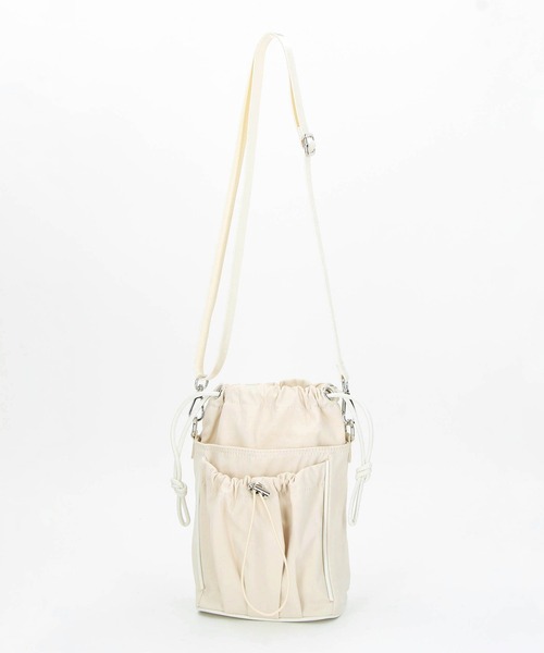 NICOLE white（ニコルホワイト）の「巾着ショルダーBAG（ショルダーバッグ・レディース・ブラック/グレー/アイボリー・FREE）」の20枚目の写真