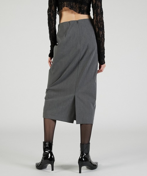 PRANK PROJECT（プランクプロジェクト）の「PVCレイヤードミディスカート / PVC Layered Midi Skirt（スカート・レディース・ブラック/ホワイト・36/38）」の14枚目の写真