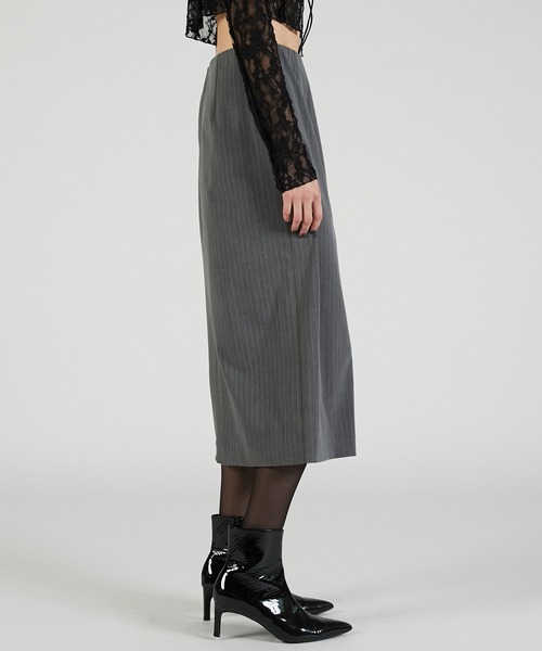 PRANK PROJECT（プランクプロジェクト）の「PVCレイヤードミディスカート / PVC Layered Midi Skirt（スカート・レディース・ブラック/ホワイト・36/38）」の15枚目の写真