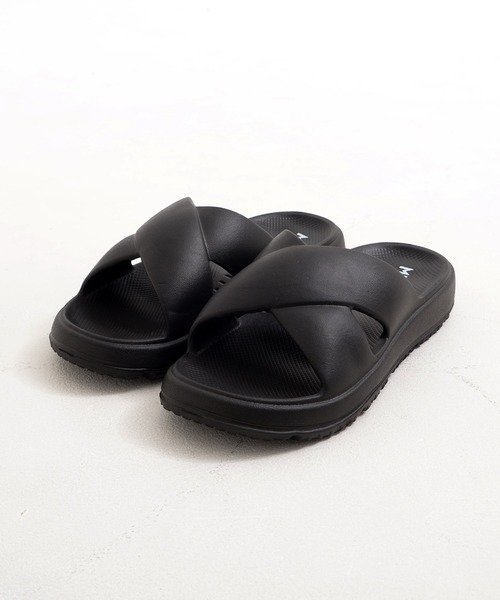 MEI（メイ）の「【MEI メイ】CROSS BELT SANDAL クロスベルトサンダル 軽量 厚底 EVAソール / Men’s（サンダル・メンズ・ブラック・L/M/S）」の7枚目の写真