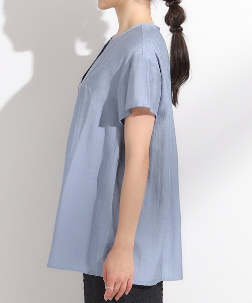DRESKIP(ドレスキップ)の「【S-LL/ひんやり】インせず決まる タックプリーツシャツ(シャツ/ブラウス・レディース・ブルー/ネイビー/オフホワイト・01/02/04/03)」の17枚目の写真