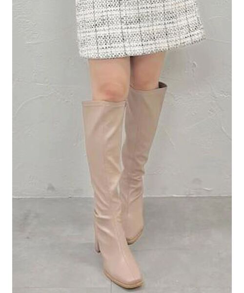 MERCURYDUO（マーキュリーデュオ）の「ストレッチロングブーツ（ブーツ・レディース・ブラック/ダークブラウン/ベージュ・36/38）」の3枚目の写真