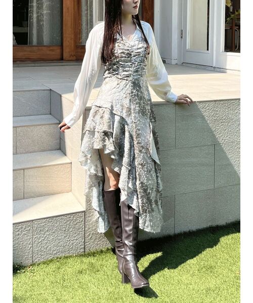 MERCURYDUO（マーキュリーデュオ）の「ストレッチロングブーツ（ブーツ・レディース・ブラック/ダークブラウン/ベージュ・36/38）」の8枚目の写真