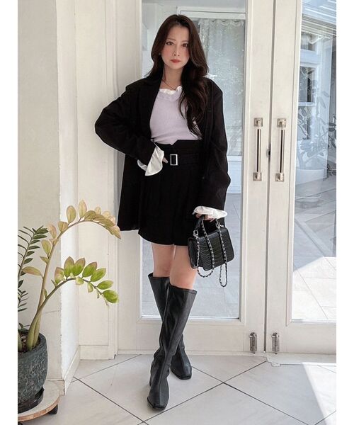 MERCURYDUO（マーキュリーデュオ）の「ストレッチロングブーツ（ブーツ・レディース・ブラック/ダークブラウン/ベージュ・36/38）」の10枚目の写真