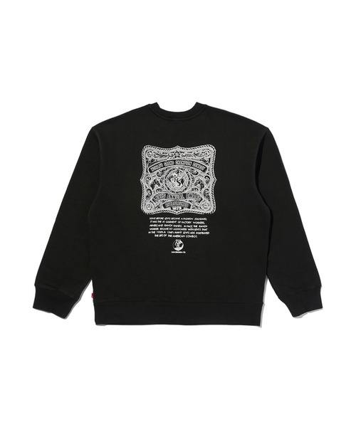 Levi's(リーバイス)の「Levi's/リーバイス リラックス グラフィック クルーネック スウェット(スウェット・メンズ・ブラック・S/M/L/XL)」の4枚目の写真