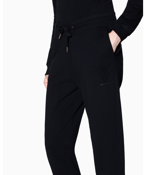 ARMANI EXCHANGE（アルマーニエクスチェンジ）の「【A|X アルマーニ エクスチェンジ】ストーンロゴ スウェットジョガーパンツ（スウェットパンツ・レディース・ブラック/ホワイト/スカイブルー・X-LARGE/SMALL/MEDIUM/LARGE/X-SMALL）」の5枚目の写真