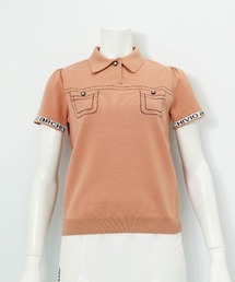 archivio（アルチビオ）の「<LADIES>ステッチ風プリントニットポロシャツ（ニット/セーター）」