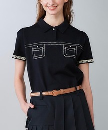 archivio（アルチビオ）の「<LADIES>ステッチ風プリントニットポロシャツ（ニット/セーター）」