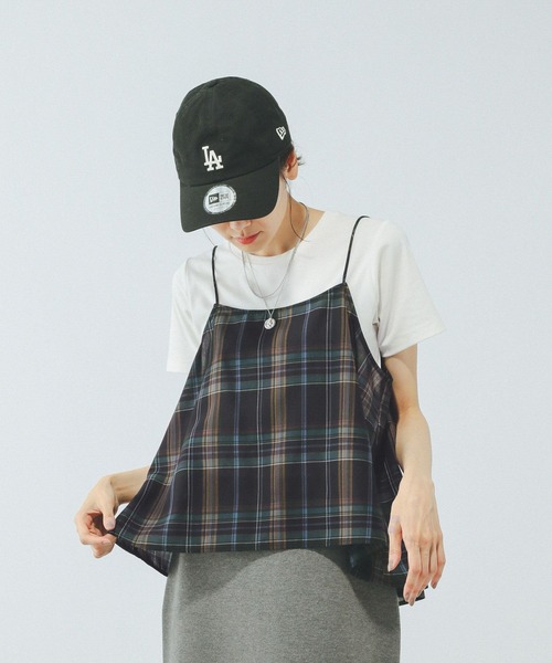 GLOBAL WORK（グローバルワーク）の「チェックビスチェ/579508（キャミソール・レディース・ブラウン系その他/ブラック系その他・FREE）」の6枚目の写真