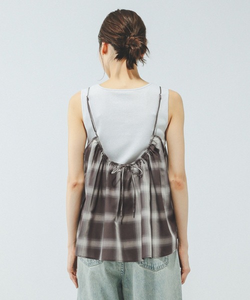 GLOBAL WORK（グローバルワーク）の「チェックビスチェ/579508（キャミソール・レディース・ブラウン系その他/ブラック系その他・FREE）」の15枚目の写真