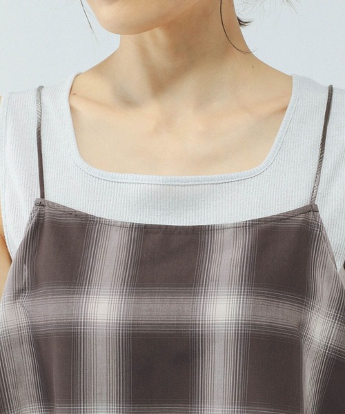 GLOBAL WORK（グローバルワーク）の「チェックビスチェ/579508（キャミソール・レディース・ブラウン系その他/ブラック系その他・FREE）」の16枚目の写真