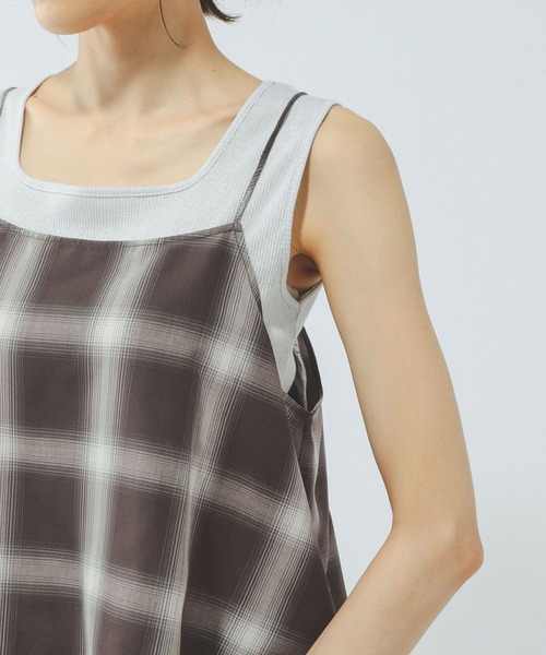 GLOBAL WORK（グローバルワーク）の「チェックビスチェ/579508（キャミソール・レディース・ブラウン系その他/ブラック系その他・FREE）」の20枚目の写真