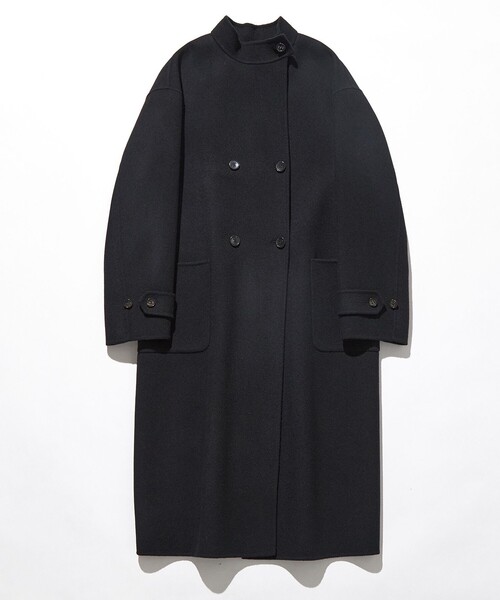23区 S(ニジュウサンクチイサイサイズ)の「MANTECOPureリバー スタンドカラーコート(その他アウター・レディース・ブラック系/グレー系・32)」の9枚目の写真