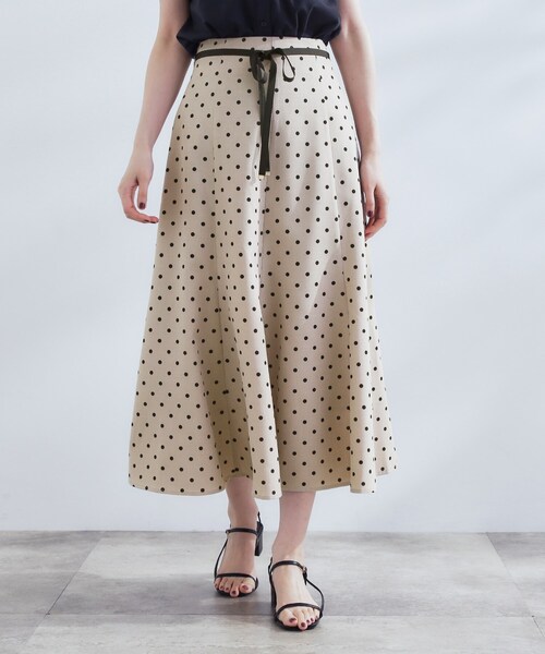 grove（グローブ）の「ドットで華やぐ　軽やかマーメイドスカート（スカート・レディース・チャコール/ベージュ系/ダークグリーン・01/02/03/04/05）」の18枚目の写真