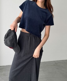 El mar　ベロアクロップドTシャツ