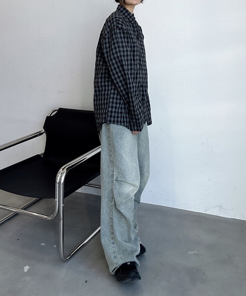 UNDERSTATEMENTs（アンダーステイトメント）の「【ユニセックス】ブロックチェックシャツ（シャツ/ブラウス・メンズ・ブラック・MEDIUM/LARGE）」の14枚目の写真