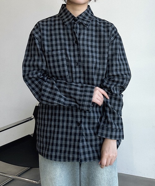 ユニセックス】ブロックチェックシャツ（シャツ/ブラウス