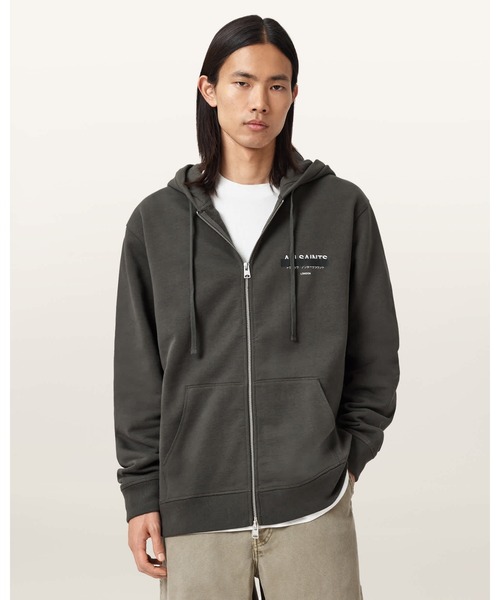 HELIX ジップパーカー ALLSAINTS（オールセインツ）の「HELIX SLEEVELESS HOODIE