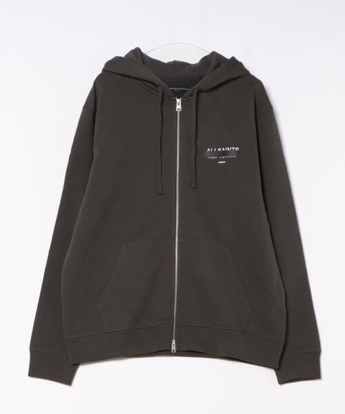 ALLSAINTS（オールセインツ）の「REDACT ZIP UP HOODIE | REDACT ジップ アップ フーディー（パーカー・メンズ・ブラック・S/M/L/XS）」の7枚目の写真