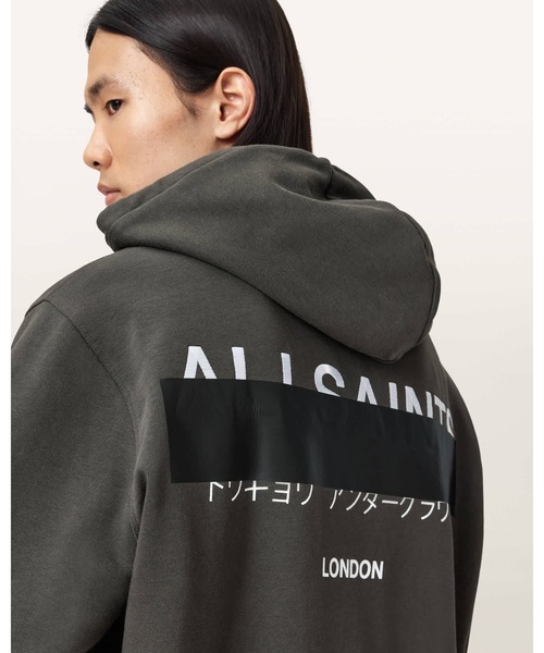 ALLSAINTS（オールセインツ）の「REDACT ZIP UP HOODIE | REDACT ジップ アップ フーディー（パーカー・メンズ・ブラック・S/M/L/XS）」の2枚目の写真