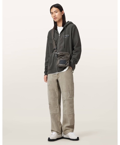 ALLSAINTS（オールセインツ）の「REDACT ZIP UP HOODIE | REDACT ジップ アップ フーディー（パーカー・メンズ・ブラック・S/M/L/XS）」の3枚目の写真