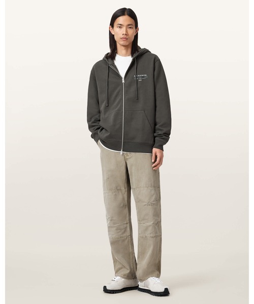 ALLSAINTS（オールセインツ）の「REDACT ZIP UP HOODIE | REDACT ジップ アップ フーディー（パーカー・メンズ・ブラック・S/M/L/XS）」の5枚目の写真