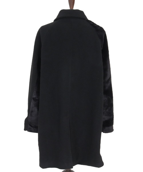 ステンカラーコート　soutiencol ブラックウォッチ SOUTIENCOL Chebourg/スティアンコル シェルブールブラック