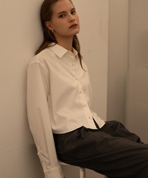 GENERAL IDEA/ジェネラルアイディア wrinkle free semi crop easy shirts シャツ