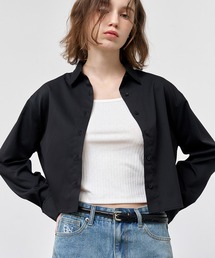 GENERAL IDEA/ジェネラルアイディア wrinkle free semi crop easy shirts シャツ