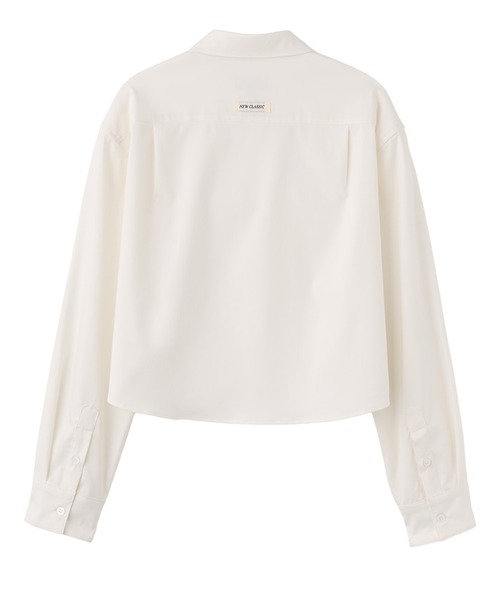 GENERAL IDEA(ジェネラルアイデア)の「GENERAL IDEA/ジェネラルアイディア wrinkle free semi crop easy shirts シャツ(シャツ/ブラウス・レディース・ブラック/ホワイト・S/M/L)」の4枚目の写真
