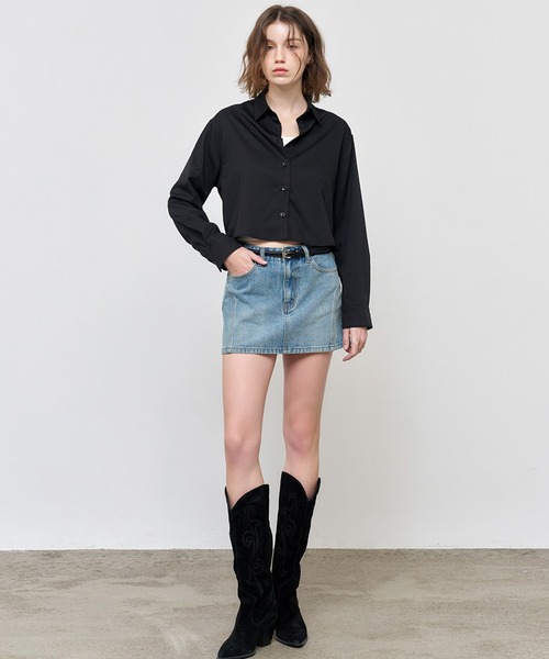 GENERAL IDEA(ジェネラルアイデア)の「GENERAL IDEA/ジェネラルアイディア wrinkle free semi crop easy shirts シャツ(シャツ/ブラウス・レディース・ブラック/ホワイト・S/M/L)」の20枚目の写真