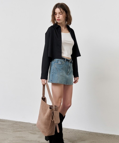GENERAL IDEA(ジェネラルアイデア)の「GENERAL IDEA/ジェネラルアイディア wrinkle free semi crop easy shirts シャツ(シャツ/ブラウス・レディース・ブラック/ホワイト・S/M/L)」の21枚目の写真