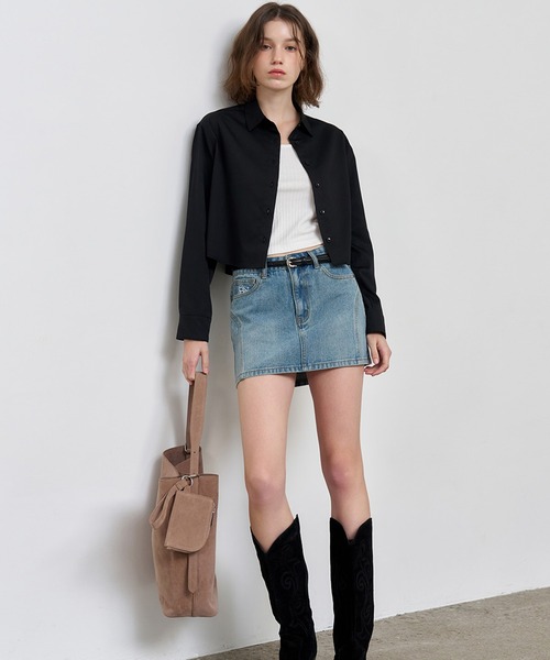 GENERAL IDEA(ジェネラルアイデア)の「GENERAL IDEA/ジェネラルアイディア wrinkle free semi crop easy shirts シャツ(シャツ/ブラウス・レディース・ブラック/ホワイト・S/M/L)」の22枚目の写真