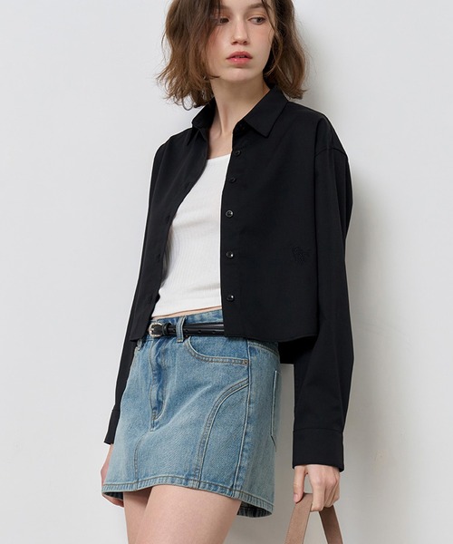 GENERAL IDEA(ジェネラルアイデア)の「GENERAL IDEA/ジェネラルアイディア wrinkle free semi crop easy shirts シャツ(シャツ/ブラウス・レディース・ブラック/ホワイト・S/M/L)」の17枚目の写真